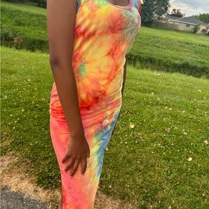 Vibrant Tie-Dye Maxi Dress
